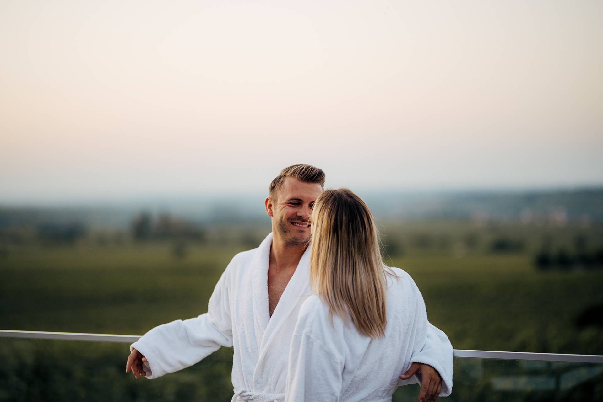 Couple in bathrobes wellness Leinsweiler Hof